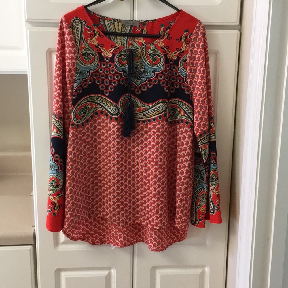 Tunic top size medium multicolor